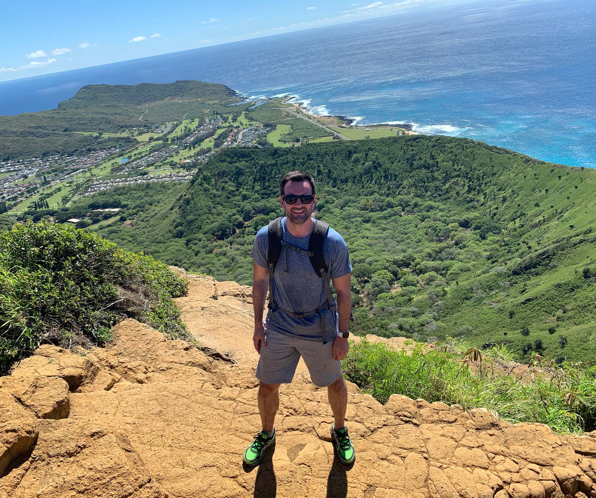 Colin hiking in Hawaii.