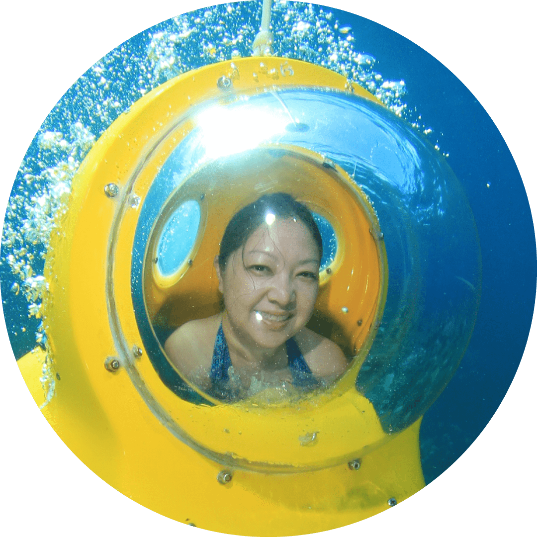 Paj Ann on a personal submarine